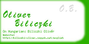 oliver biliczki business card