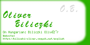 oliver biliczki business card